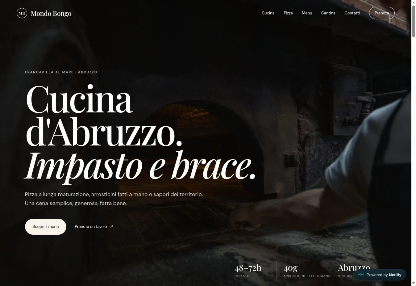 Schermata della homepage della demo Mondo Bongo